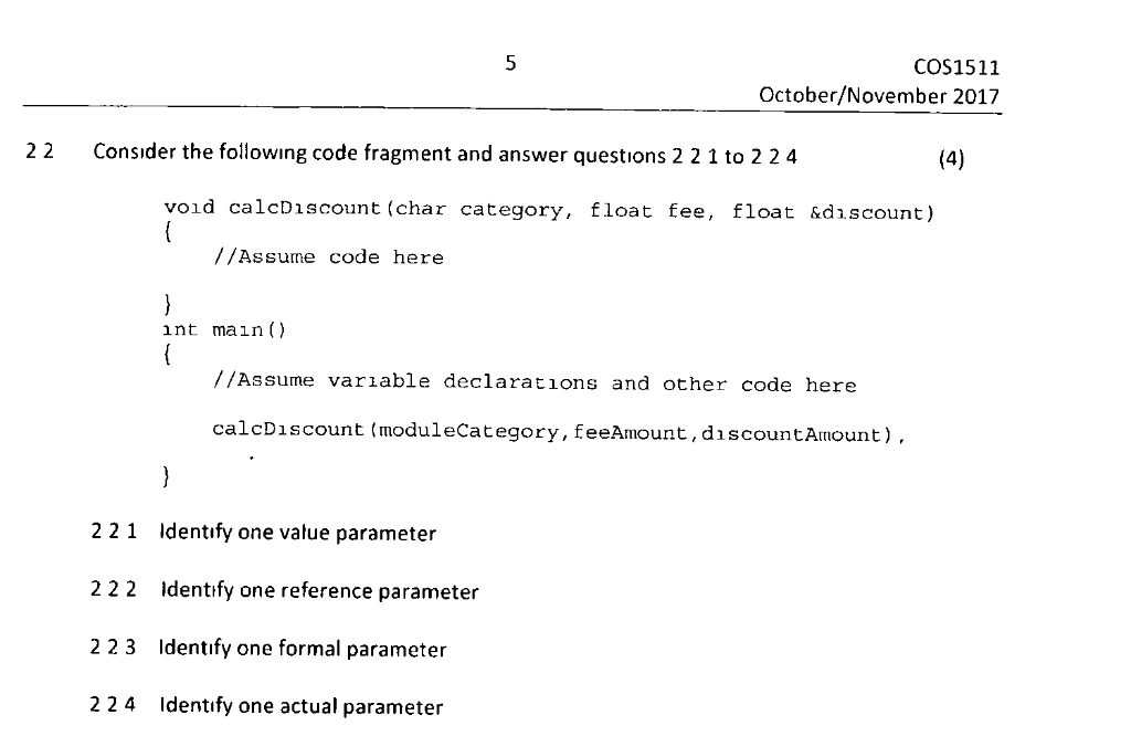 Solved QUESTION 2 6 MARKS Consider the following varıable | Chegg.com