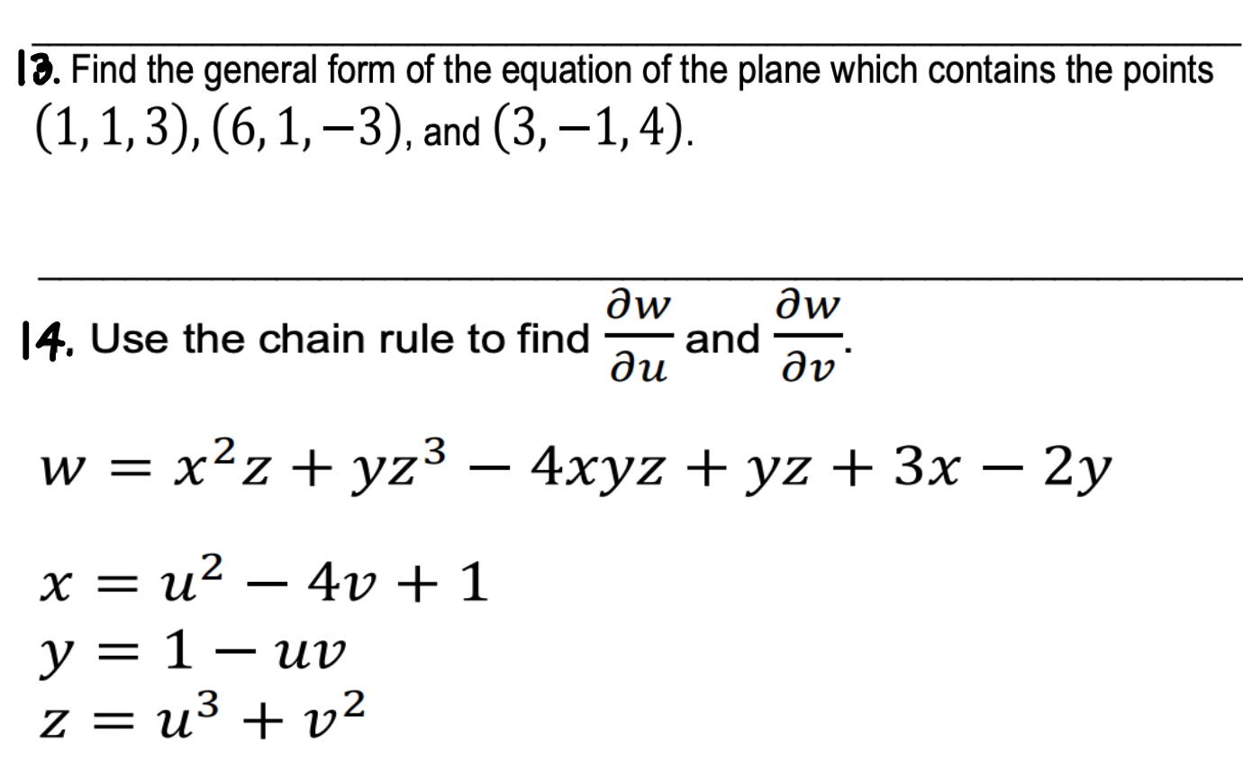 Solved 13. Find the general form of the equation of the | Chegg.com