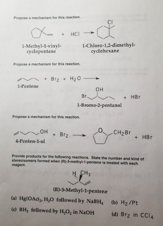 Solved Propose a mechanism for this reaction. Cl -сх | Chegg.com