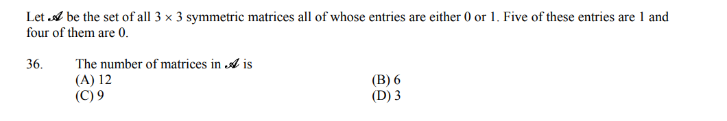 Solved Let A Be The Set Of All 3×3 Symmetric Matrices All Of | Chegg.com