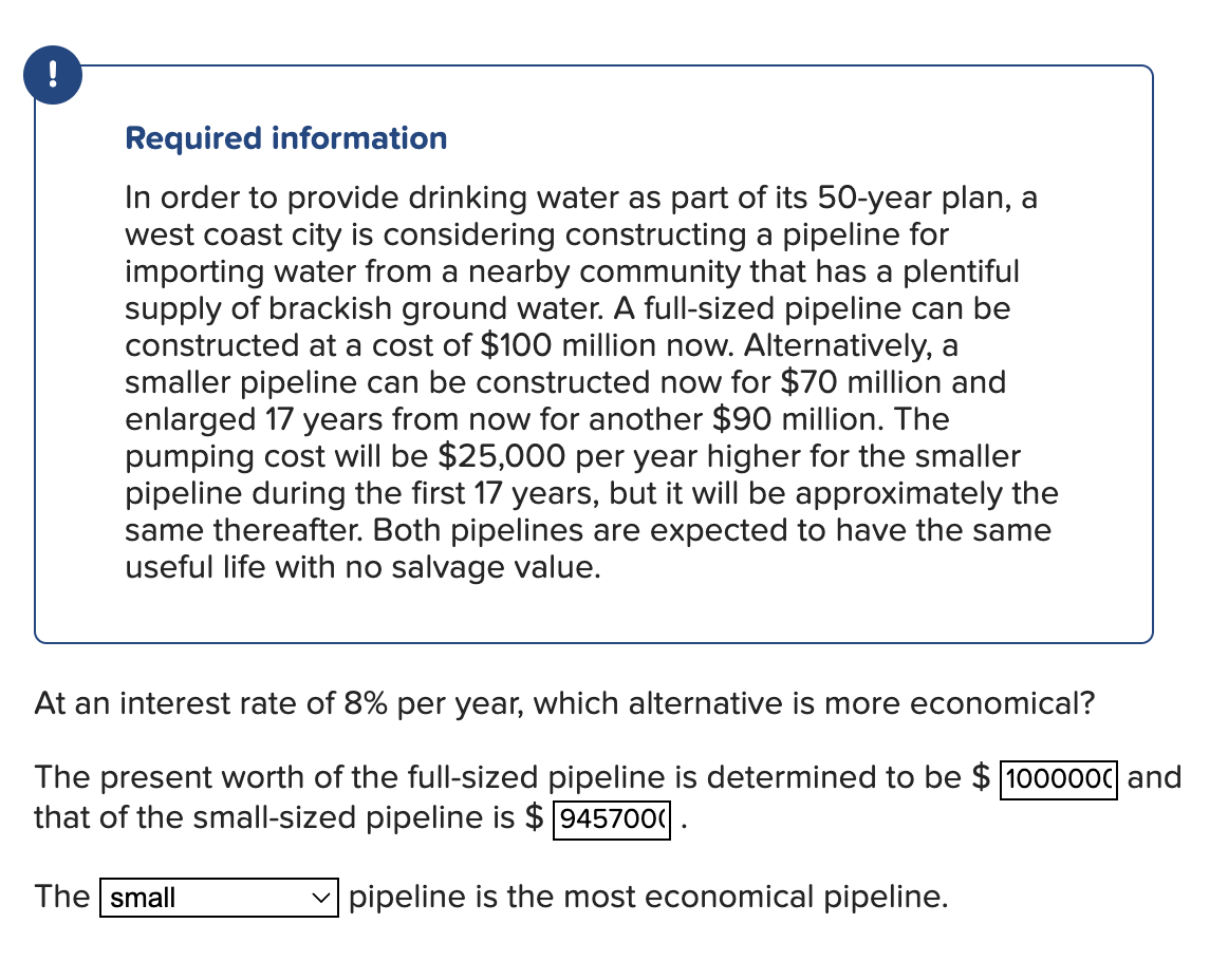 Required information In order to provide drinking