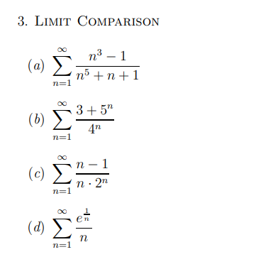 Solved Determine if the following series Converge or Diverge | Chegg.com