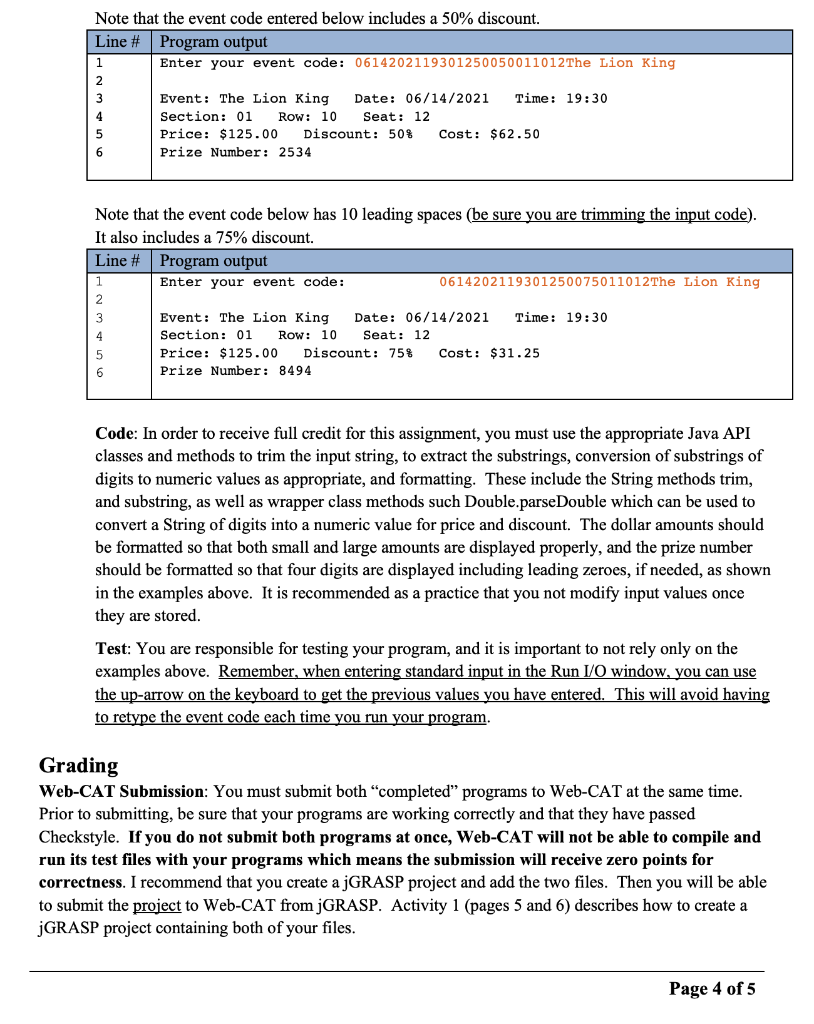 Solved Java API classes Please help me with this. If you can | Chegg.com
