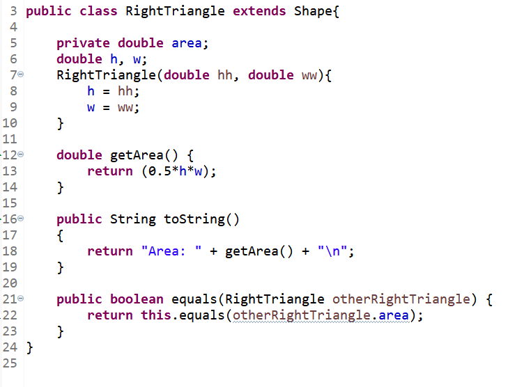 Solved [JAVA] 1) -Define Shape as an abstract class -Modify | Chegg.com