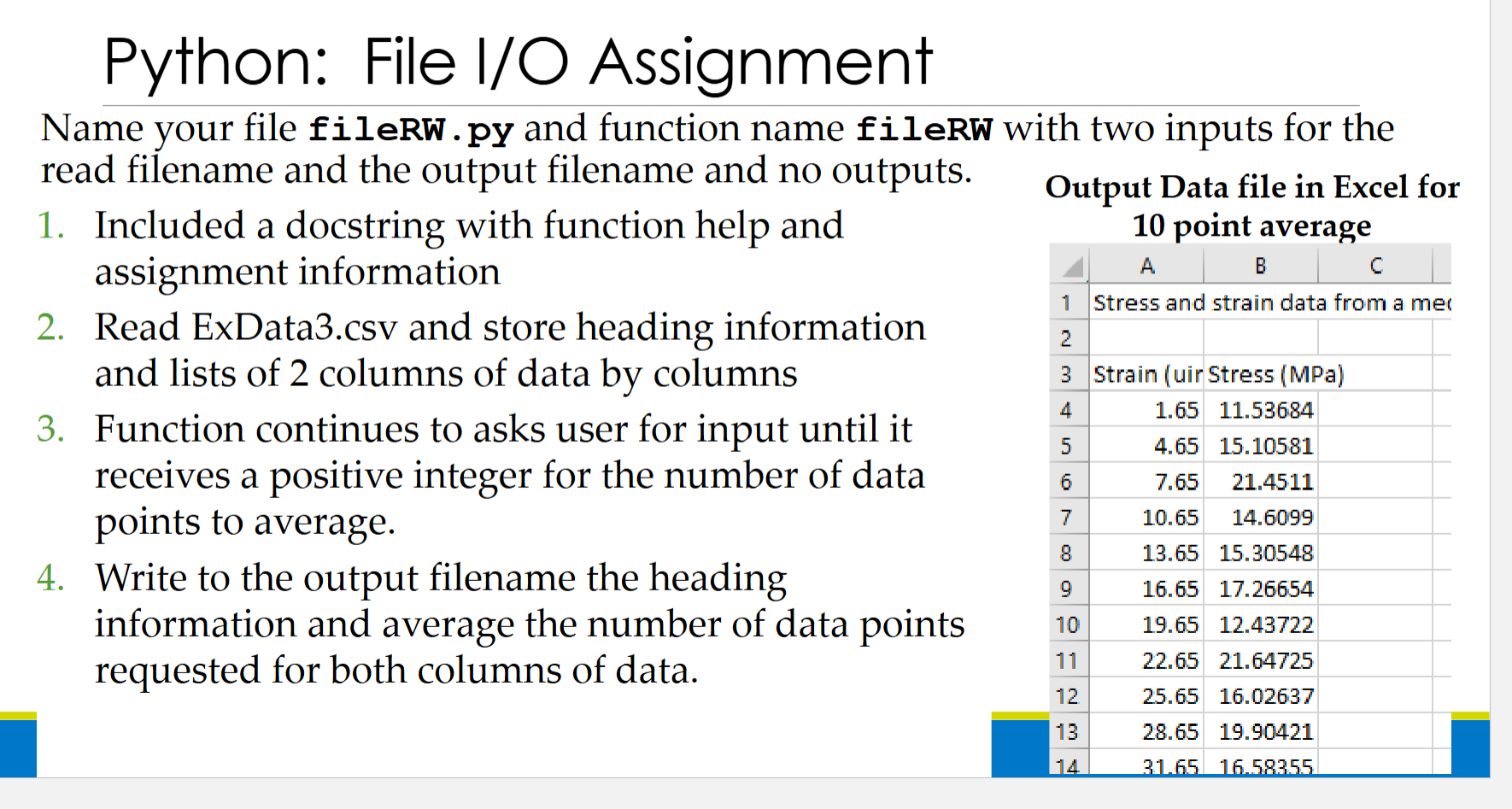 Solved by an EXPERT Python: File I/O AssignmentName your file fileRW.py ...