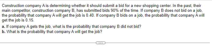 Solved Construction Company A Is Determining Whether It | Chegg.com