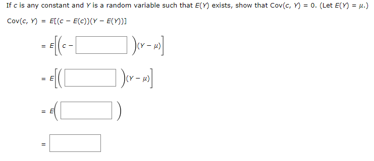 Solved If C Is Any Constant And Y Is A Random Variable Su Chegg Com