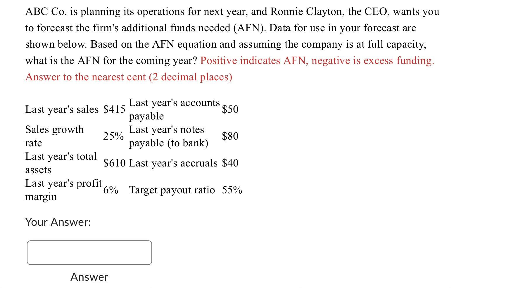 Solved ABCCo. is planning its operations for next year, and | Chegg.com