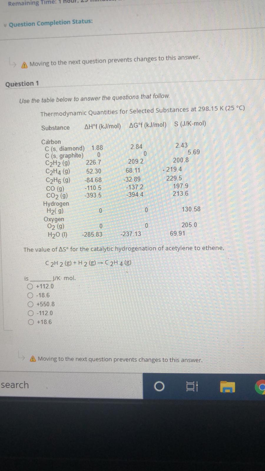 Solved Remaining Time: 1 ho Question Completion Status: A | Chegg.com