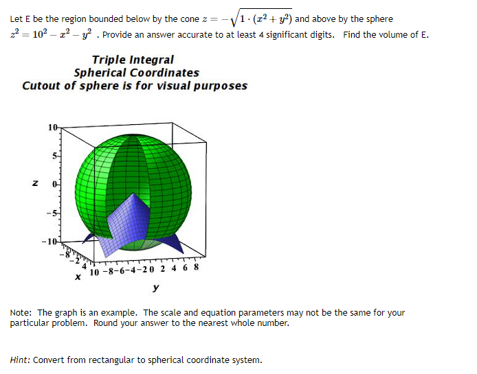 Solved Let E be the region bounded below by the cone | Chegg.com