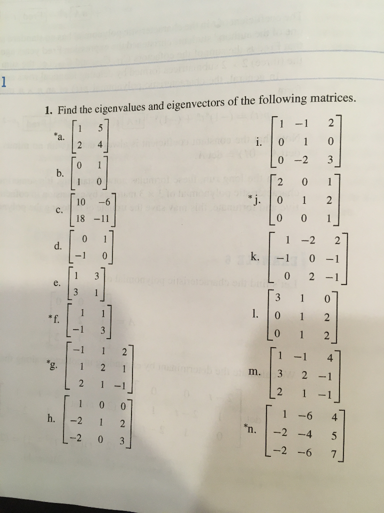 Solved 5 1 Find The Eigenvalues And Eigenvectors Of The Chegg Com