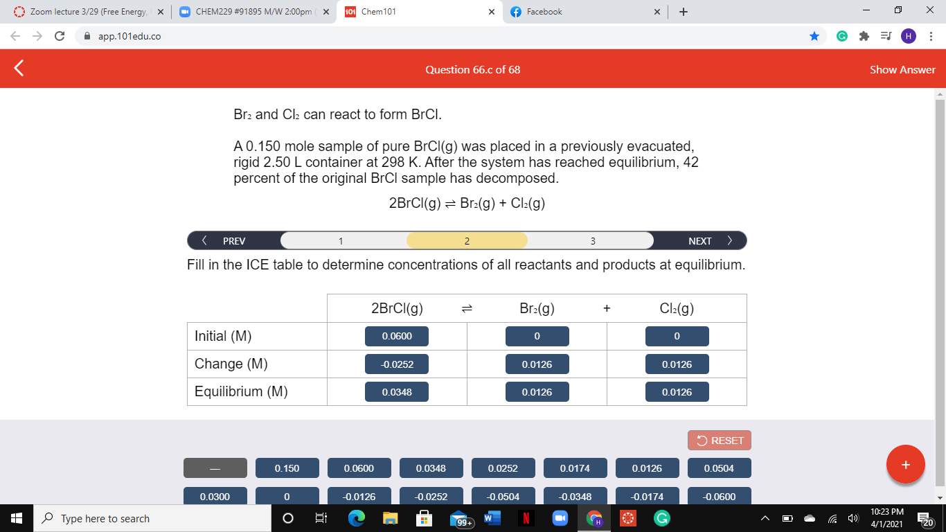 Zoom Lecture 3 29 Free Energy H Chem229 915 M Chegg Com