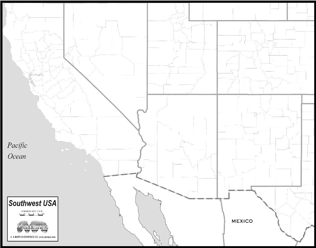 blank pacific ocean map