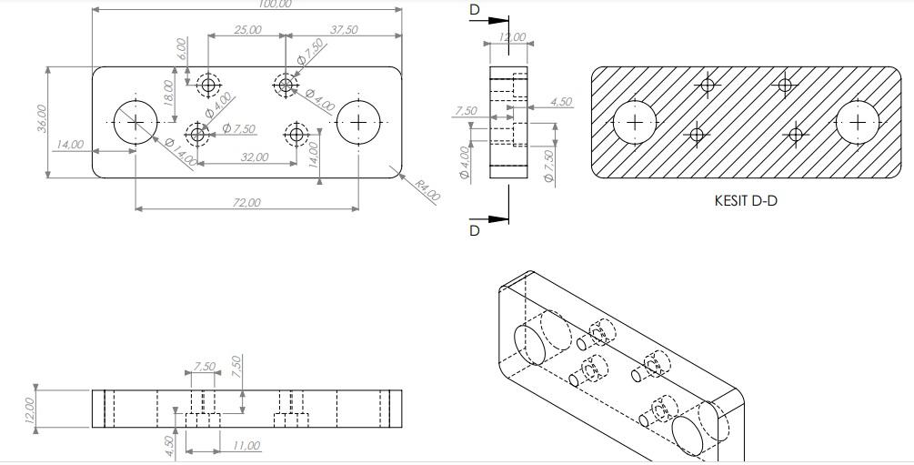 Solved The part whose technical drawing is given is st-37 | Chegg.com