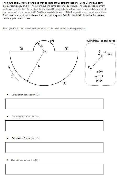 Solved The figure below shows a wire loop that consists of | Chegg.com