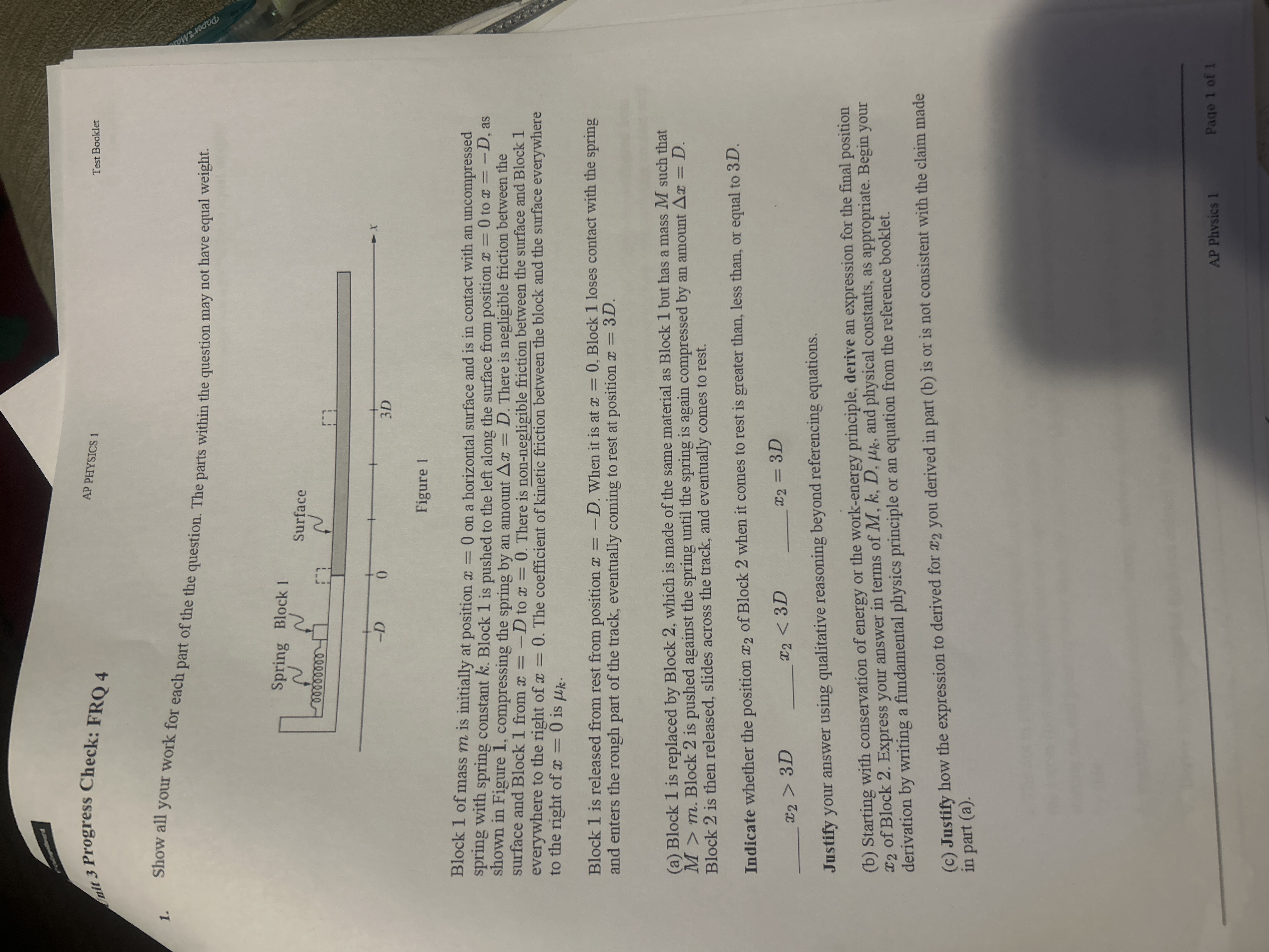 Solved Show all your work for each part of the the question. | Chegg.com