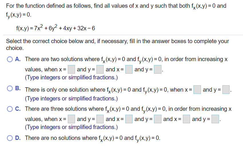 Solved For the function defined as follows, find all values | Chegg.com