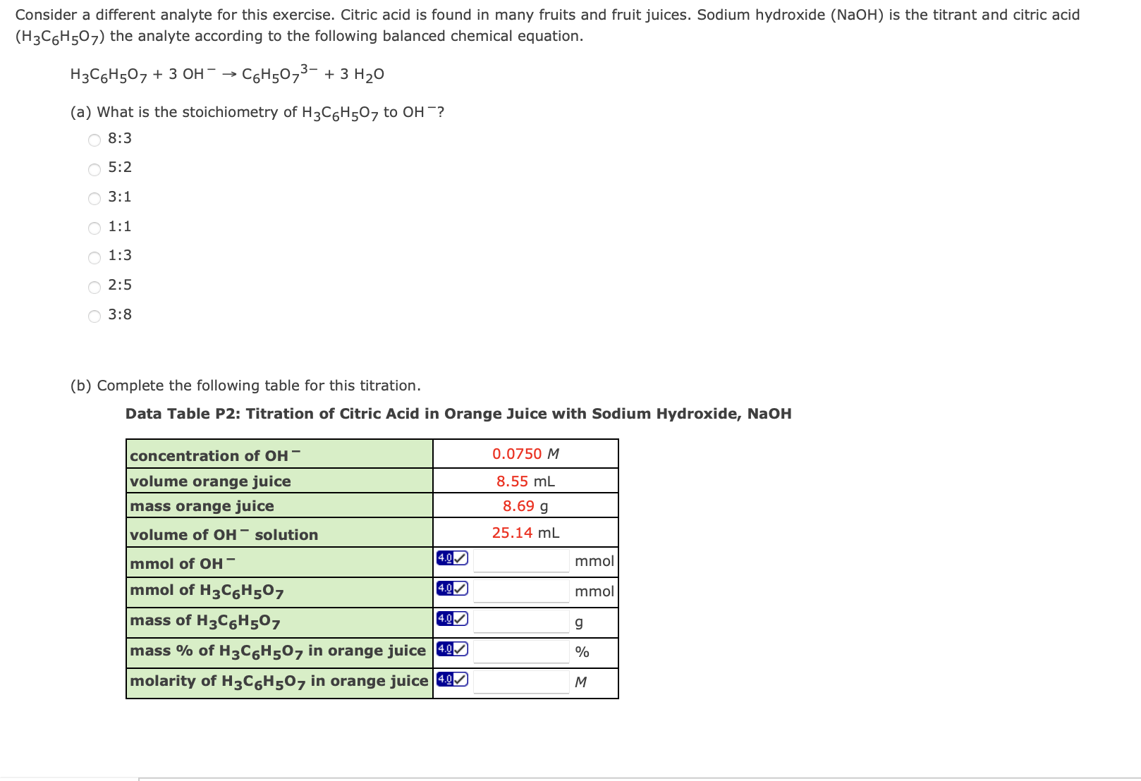 Solved Consider A Different Analyte For This Exercise. | Chegg.com