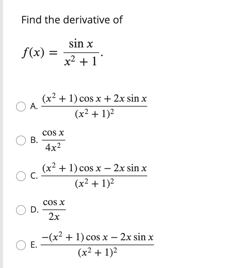 derivative of x 2 sin 1 x