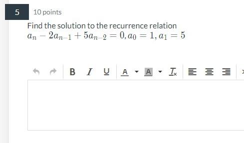 Solved Find The Solution To The Recurrence Relation | Chegg.com