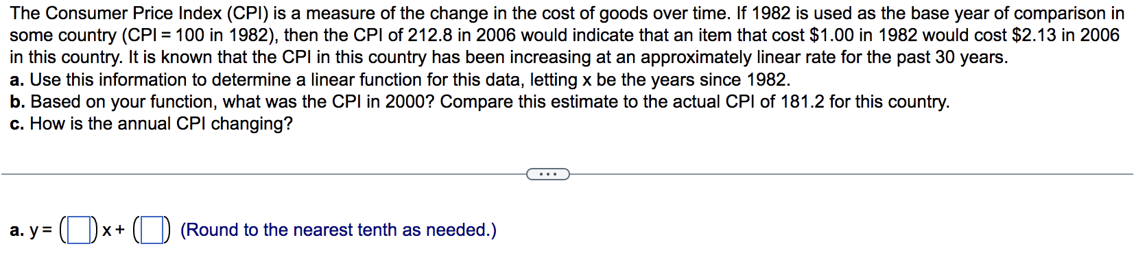 Solved The Consumer Price Index (CPI) Is A Measure Of The | Chegg.com