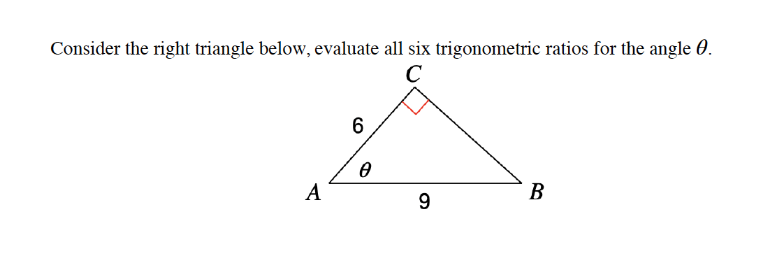 Solved Consider the right triangle below, evaluate all six | Chegg.com