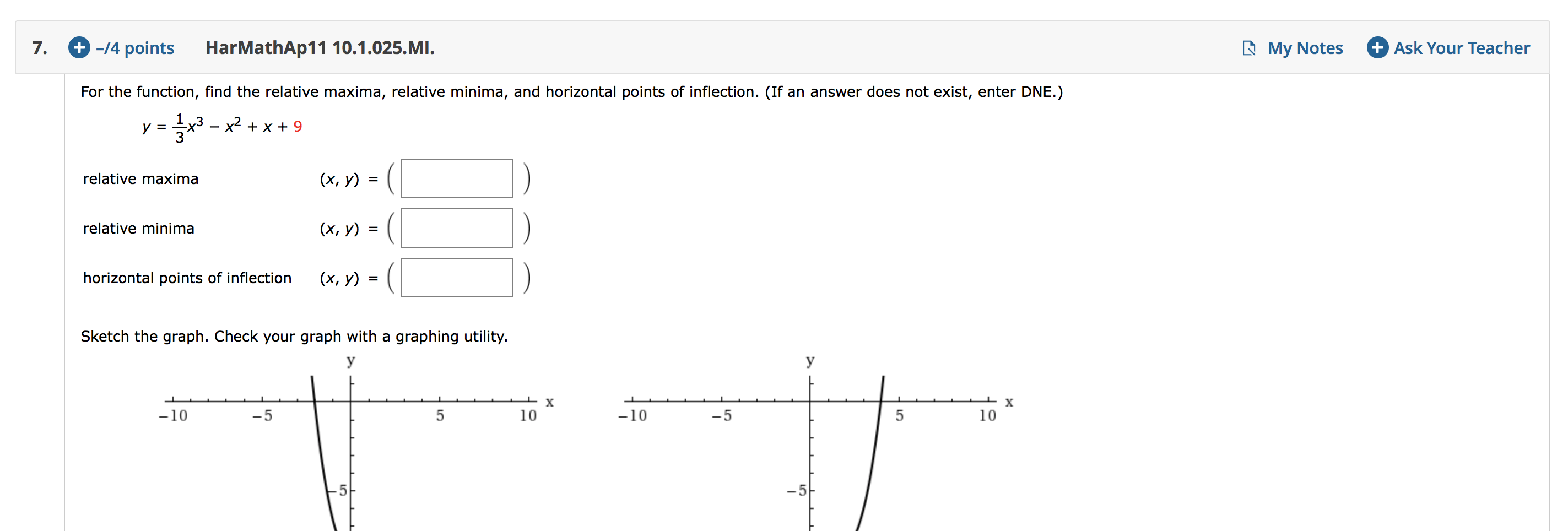Solved For the function and graph below, complete the | Chegg.com