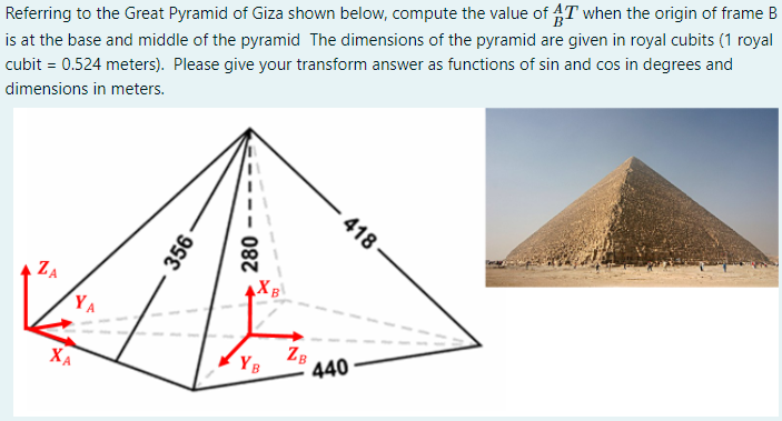 Referring to the Great Pyramid of Giza shown below, | Chegg.com