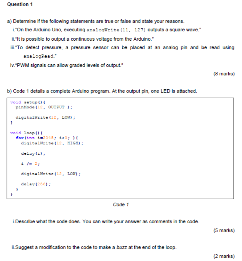 Solved Question 1 a) Determine if the following statements | Chegg.com