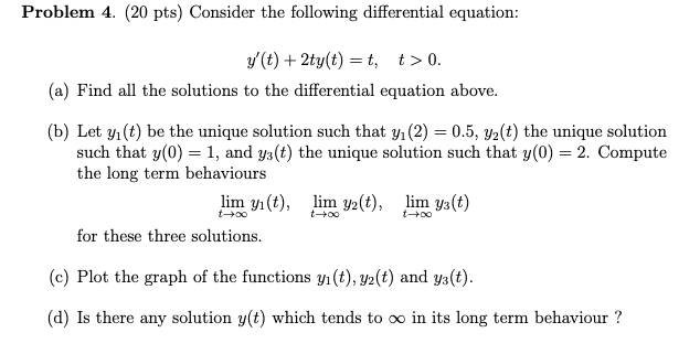 Solved Problem 4. (20 Pts) Consider The Following | Chegg.com