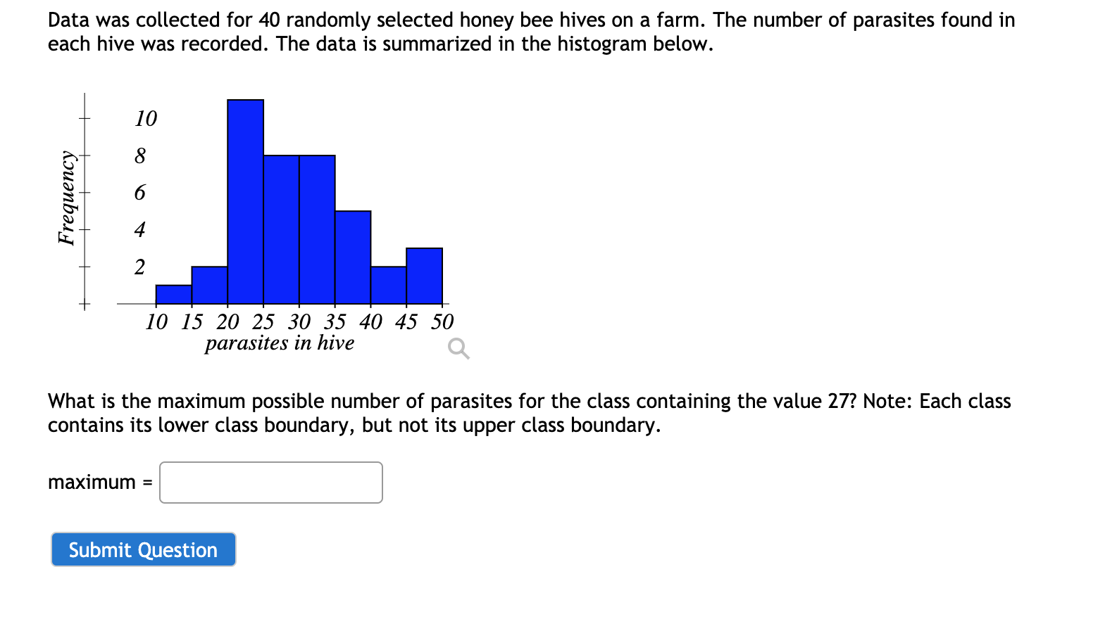 Solved Data Was Collected For 40 Randomly Selected Honey Bee 