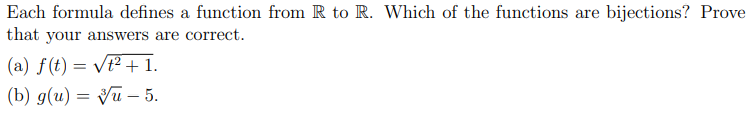 Solved Each formula defines a function from R to R. Which of | Chegg.com