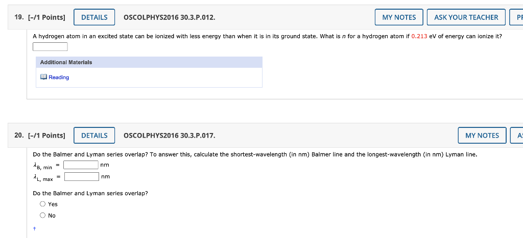 Solved 19 [ 1 Points] Details Oscolphys2016 30 3 P 012 My