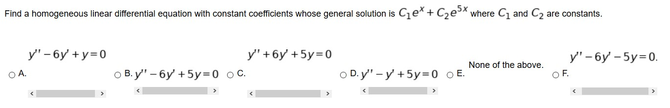 Solved Find a homogeneous linear differential equation with | Chegg.com