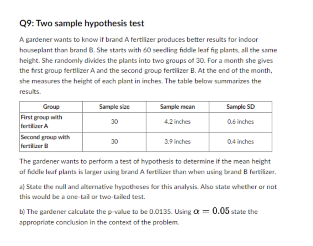 two sample hypothesis test worksheet