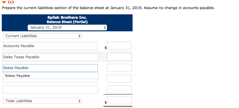 current liabilities on the balance sheet may include the following accounts