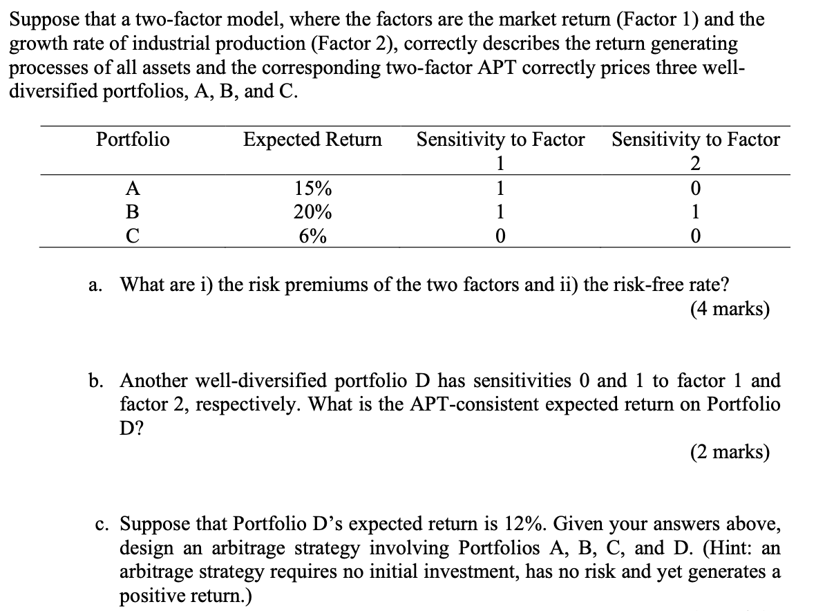 solved-suppose-that-a-two-factor-model-where-the-factors-chegg