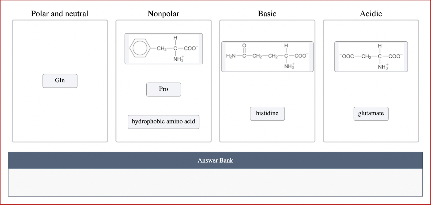 Solved Determine whether the side chain of each of the amino | Chegg.com