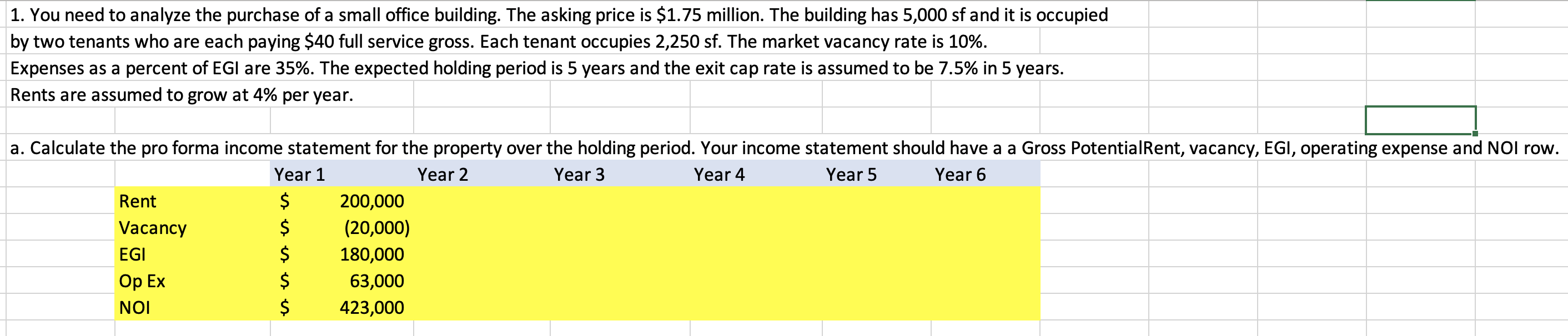 Solved 1. You need to analyze the purchase of a small office | Chegg.com
