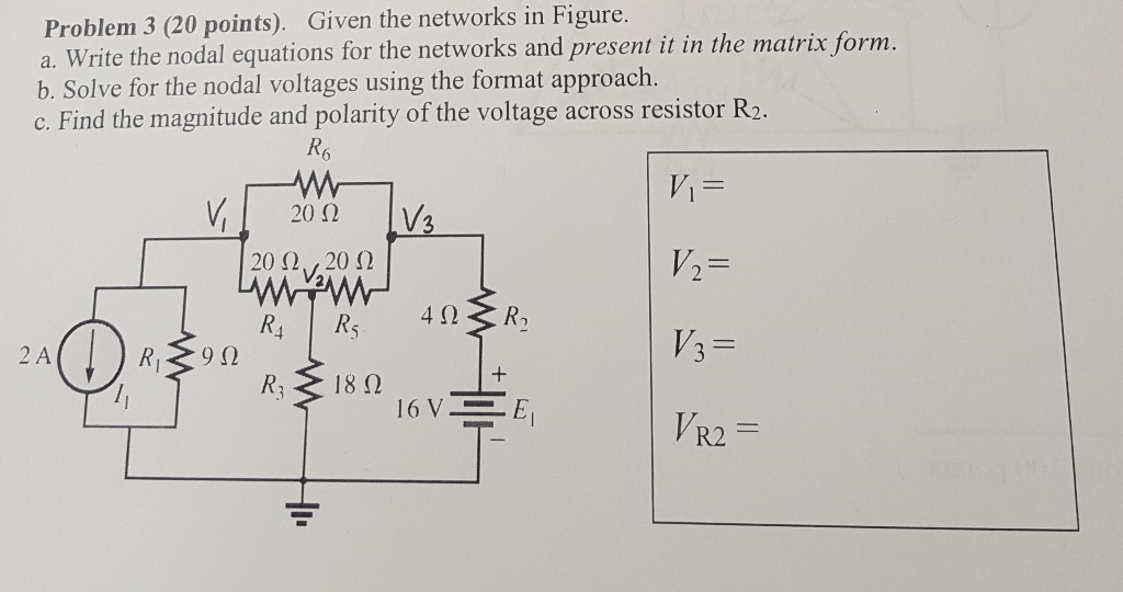 Solved Problem 3 (20 points). Given the networks in Figure. | Chegg.com