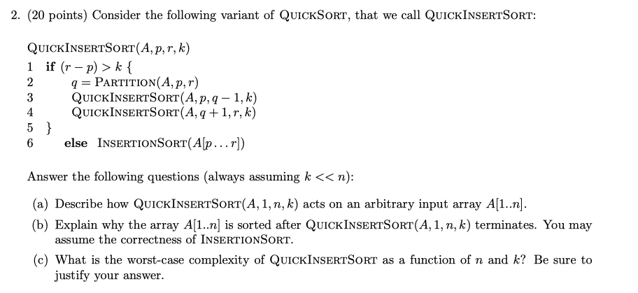 Solved 2 Points Consider The Following Variant Of Q Chegg Com