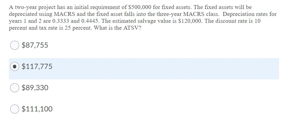 Solved A project requires an initial investment of $75,000 | Chegg.com