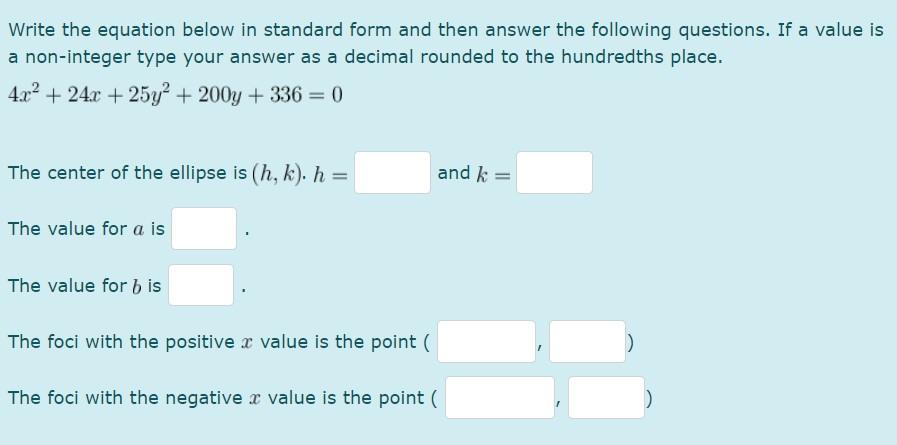 Solved Write the equation below in standard form and then | Chegg.com