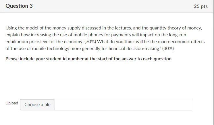 Solved Question 2 25 pts According to the Long-run | Chegg.com
