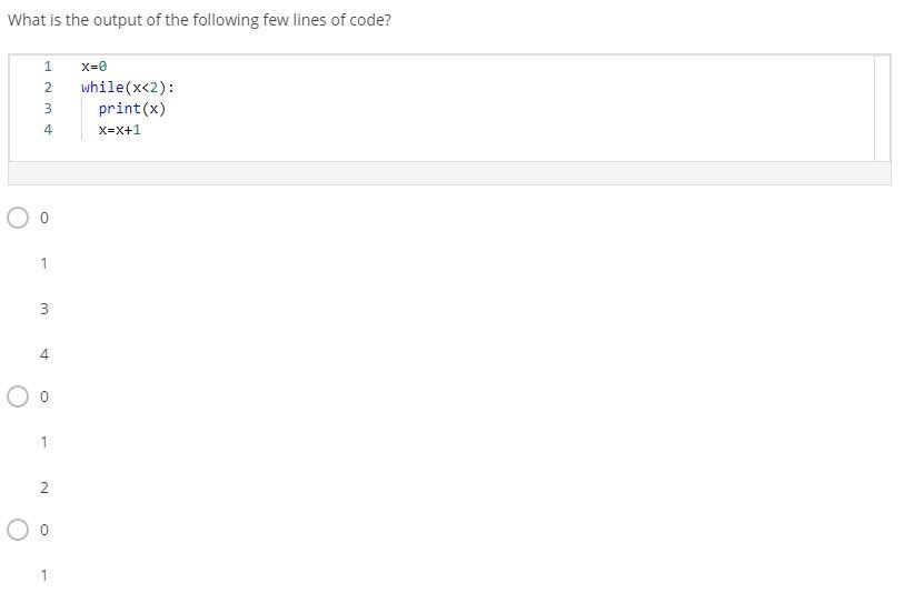 Solved What is the output of the following few lines of | Chegg.com