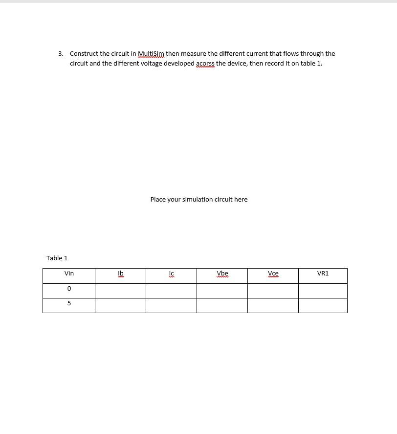 Solved R2 H M VCC 24V R1 2600 Q1 MP SA05 Vin OV Fig 1 Chegg