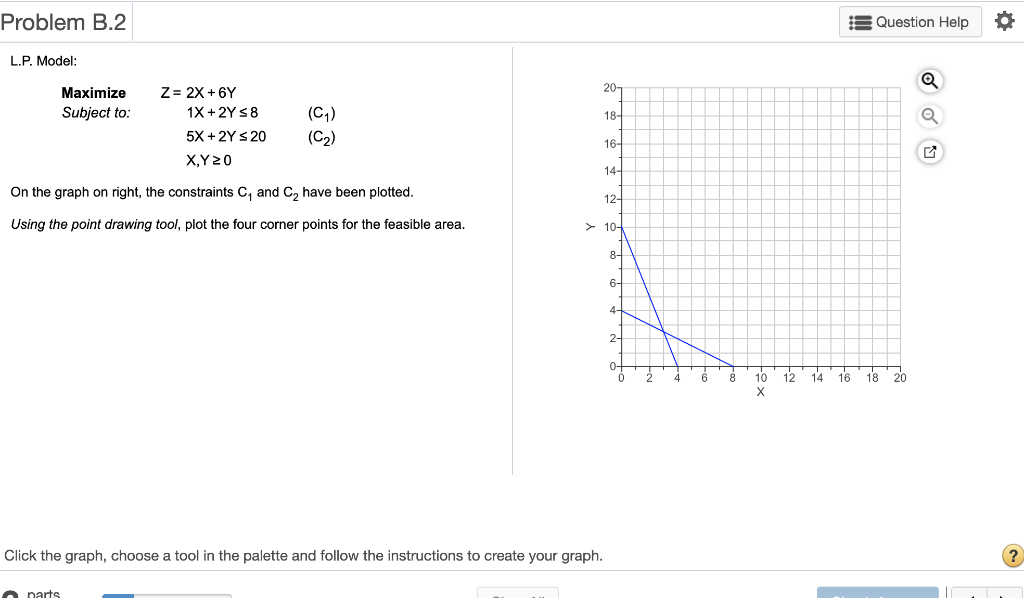 Solved Problem B.2 S Question Help L.P. Model: 20- Maximize | Chegg.com