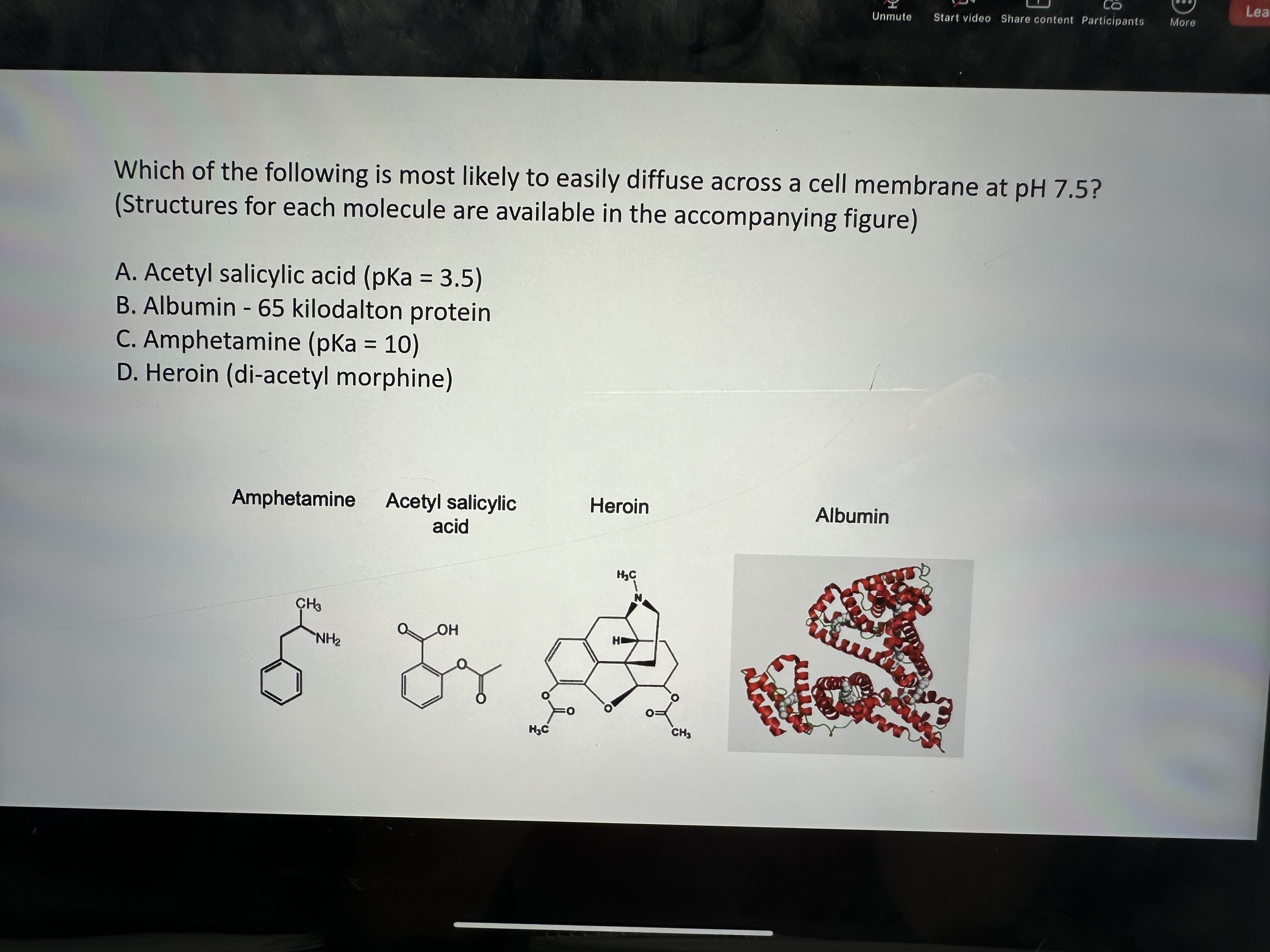 Solved Which of the following is most likely to easily | Chegg.com