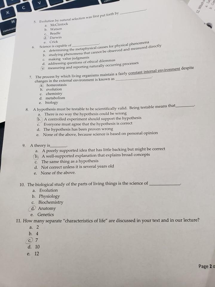 Solved Date Human Biology Practice Questions Set 1: Chapters | Chegg.com