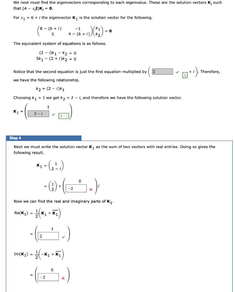 Solved We Next Must Find The Eigenvectors Corresponding To | Chegg.com